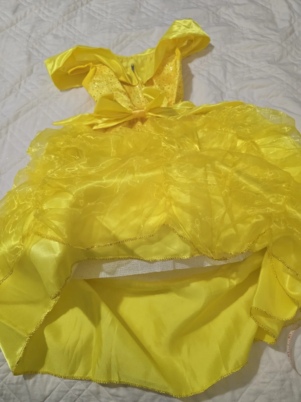 Yellow Bella Size 6 Sparkle Princess Costume Girls Sequin Bodice With Crinoline